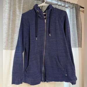 Ladies Shambhala Blue Zip-Up Sweater